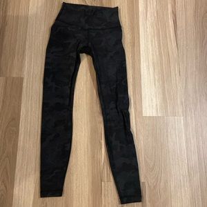 Black camo Lululemon leggings! Gently worn!